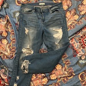 distressed jeans